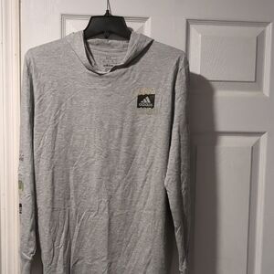 Adidas Gray Long Sleeve Tee Classic Crew Neck